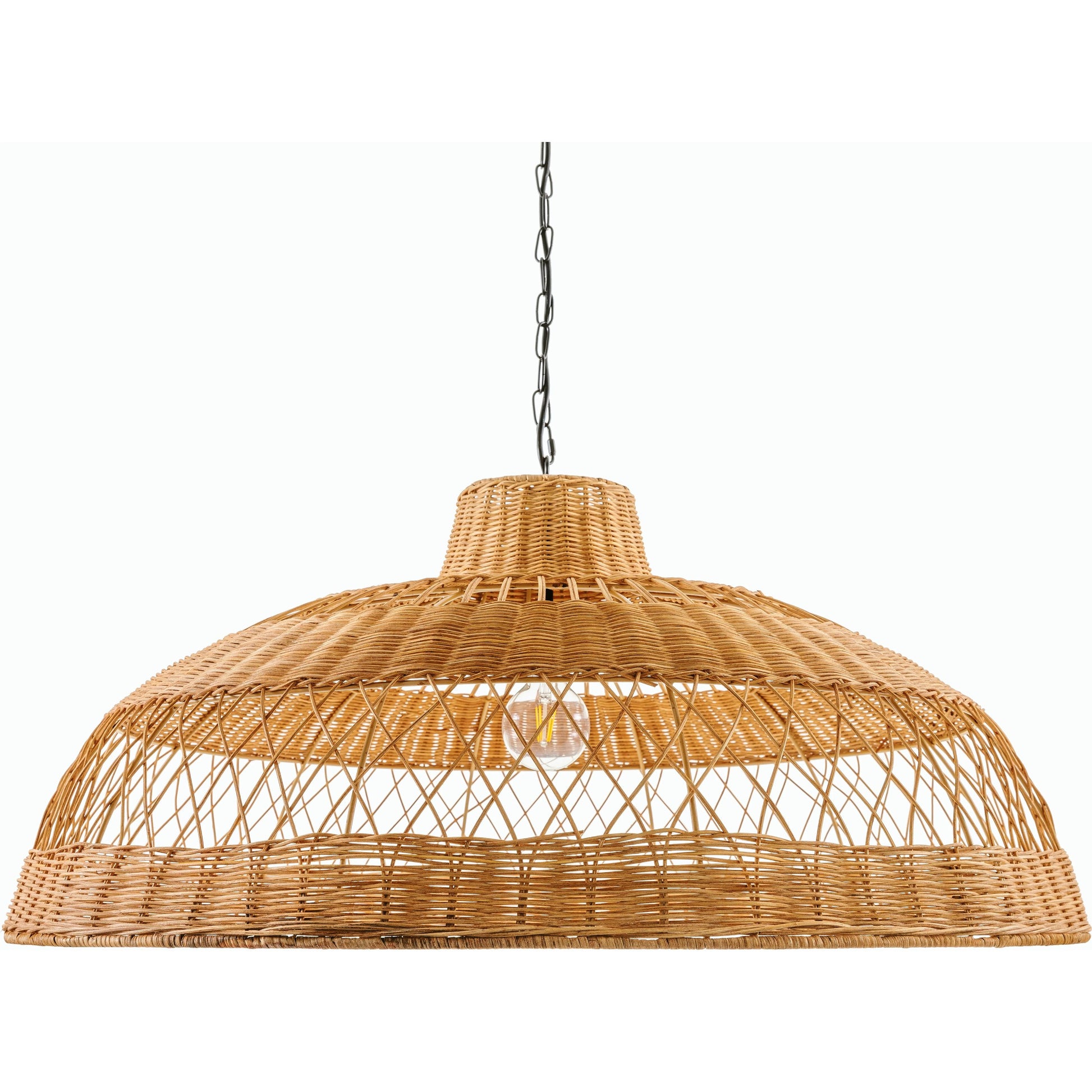 Radiant Pendant - 500600 by Livabliss in fixture: dark brown, cord: black and paintedpaintedcoloredpainted. Made from rattan in a cottage & farmhouse style.