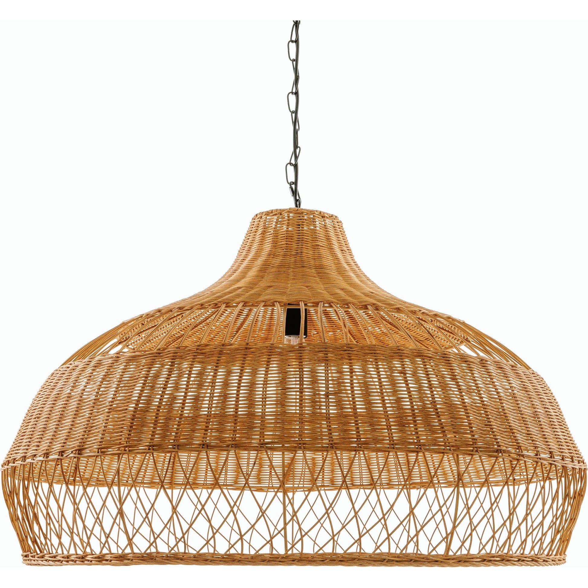 Radiant Pendant - 500603 by Livabliss in fixture: dark brown, cord: black and paintedpaintedcoloredpainted. Made from rattan in a cottage & farmhouse style.