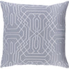Medium Gray, White / Down Feather / 18" x 18"