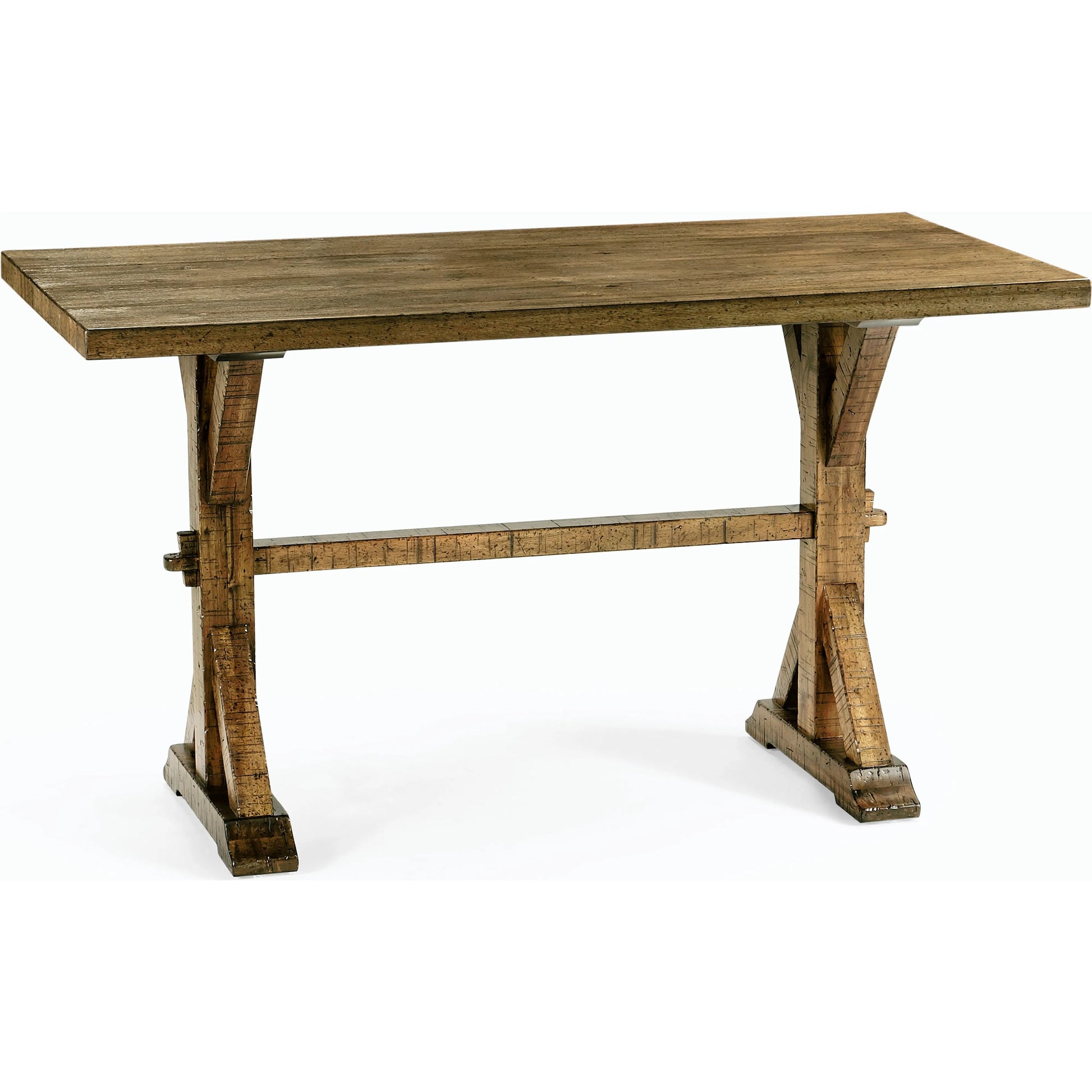 Casual Accents Medium Driftwood Dining Table 54" by Jonathan Charles in medium driftwood. Made from acacia in a modern style.