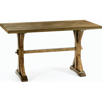 Casual Accents Medium Driftwood Dining Table 54" by Jonathan Charles in medium driftwood. Made from acacia in a modern style.