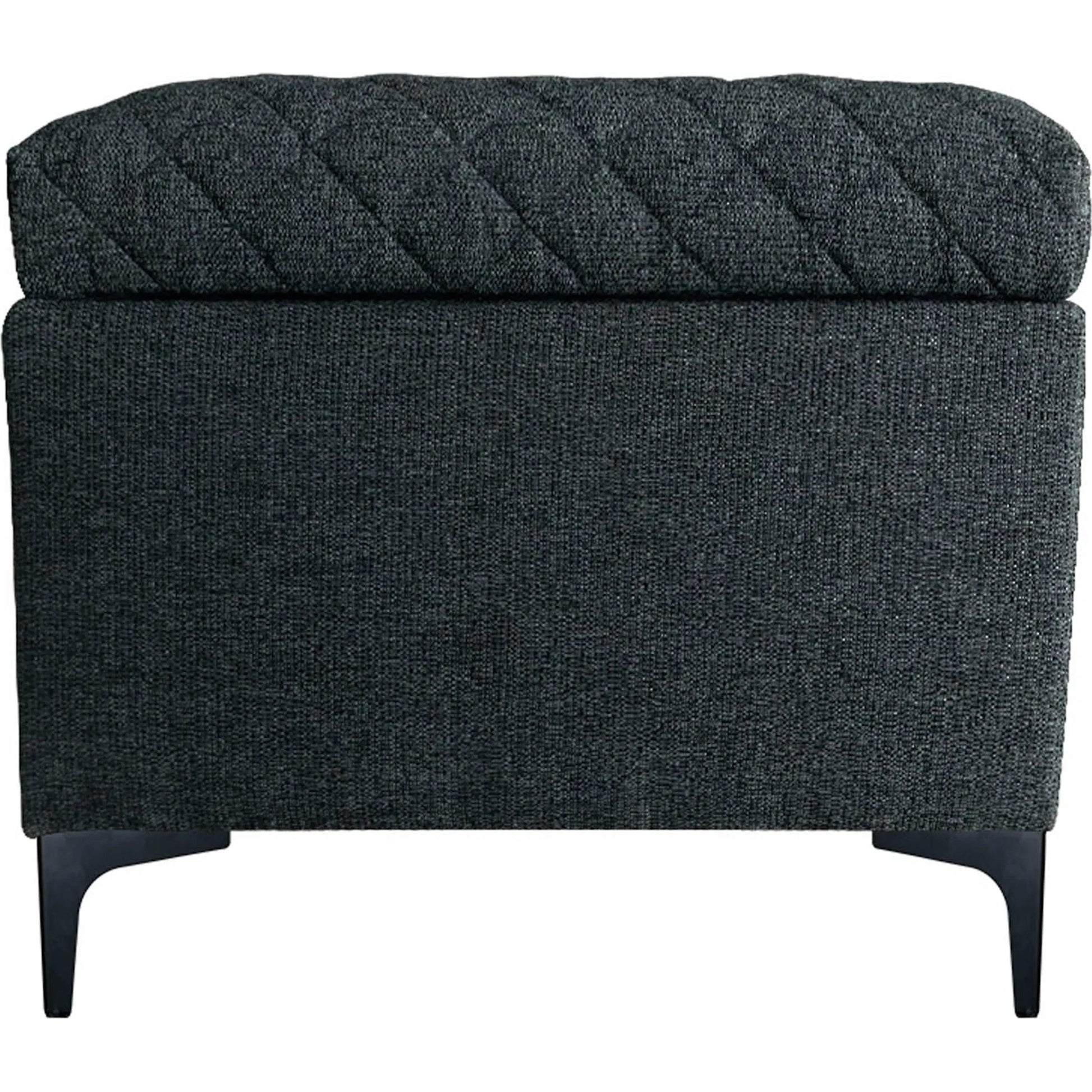 Reece Storage Bench by LH Imports in matte black. Made from unique in a eclectic & global style.
