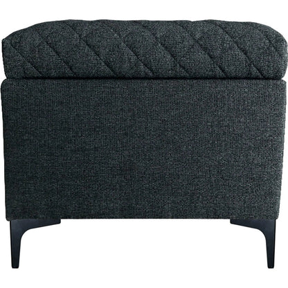 Reece Storage Bench by LH Imports in matte black. Made from unique in a eclectic & global style.