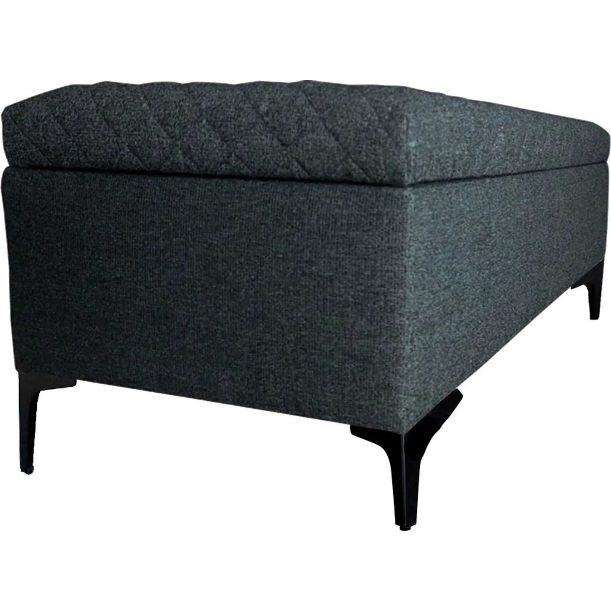 Reece Storage Bench by LH Imports in matte black. Made from unique in a eclectic & global style.