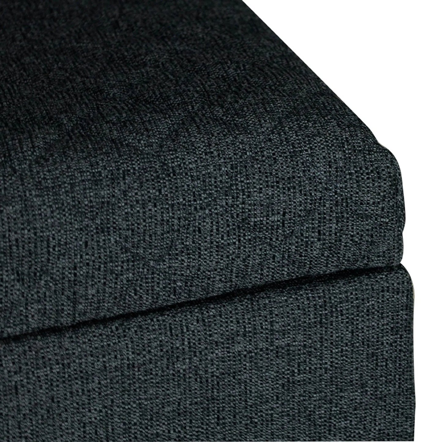 005 SI-2325204 | Closeup | Reece Storage Bench by LH Imports in matte black. Made from unique in a eclectic & global style.