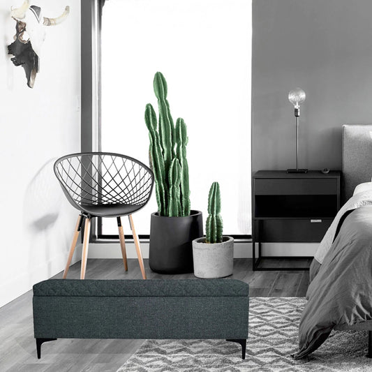 Reece Storage Bench by LH Imports in matte black. Made from unique in a unique style.