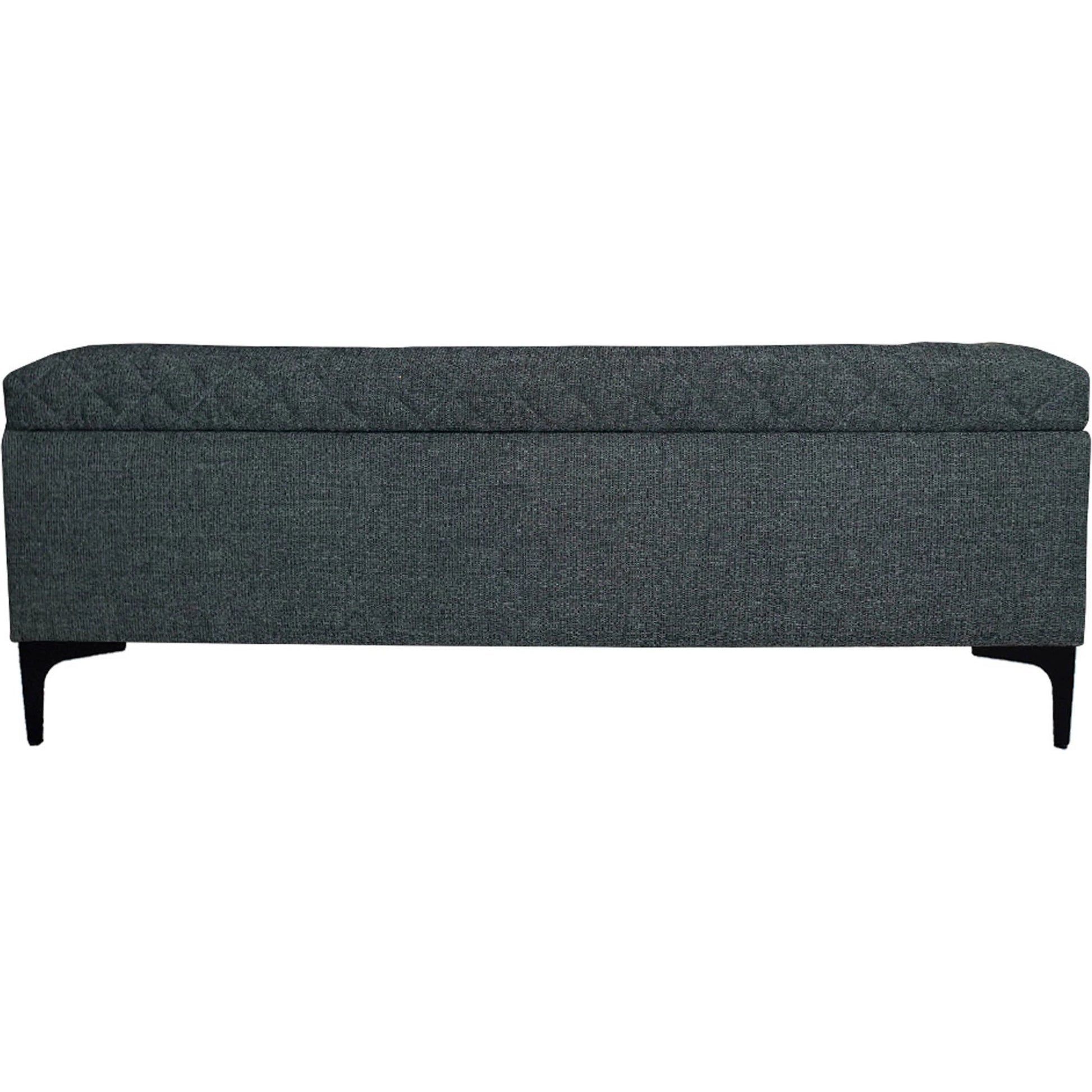 Reece Storage Bench by LH Imports in matte black. Made from unique in a eclectic & global style.