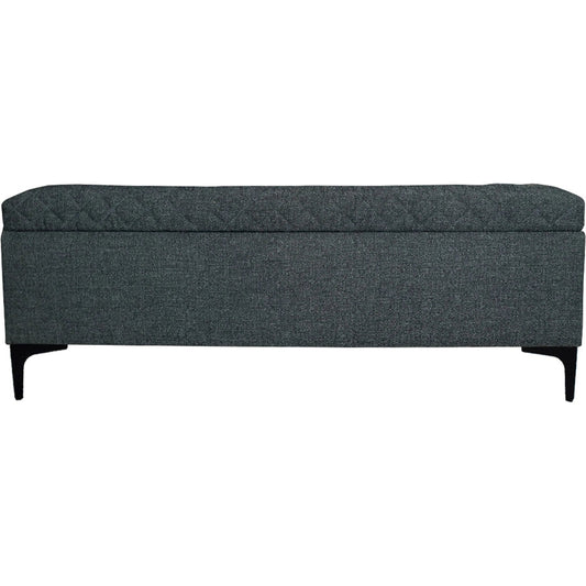 Reece Storage Bench by LH Imports in matte black. Made from unique in a unique style.