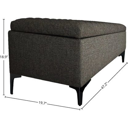 Reece Storage Bench by LH Imports in matte black. Made from unique in a eclectic & global style.