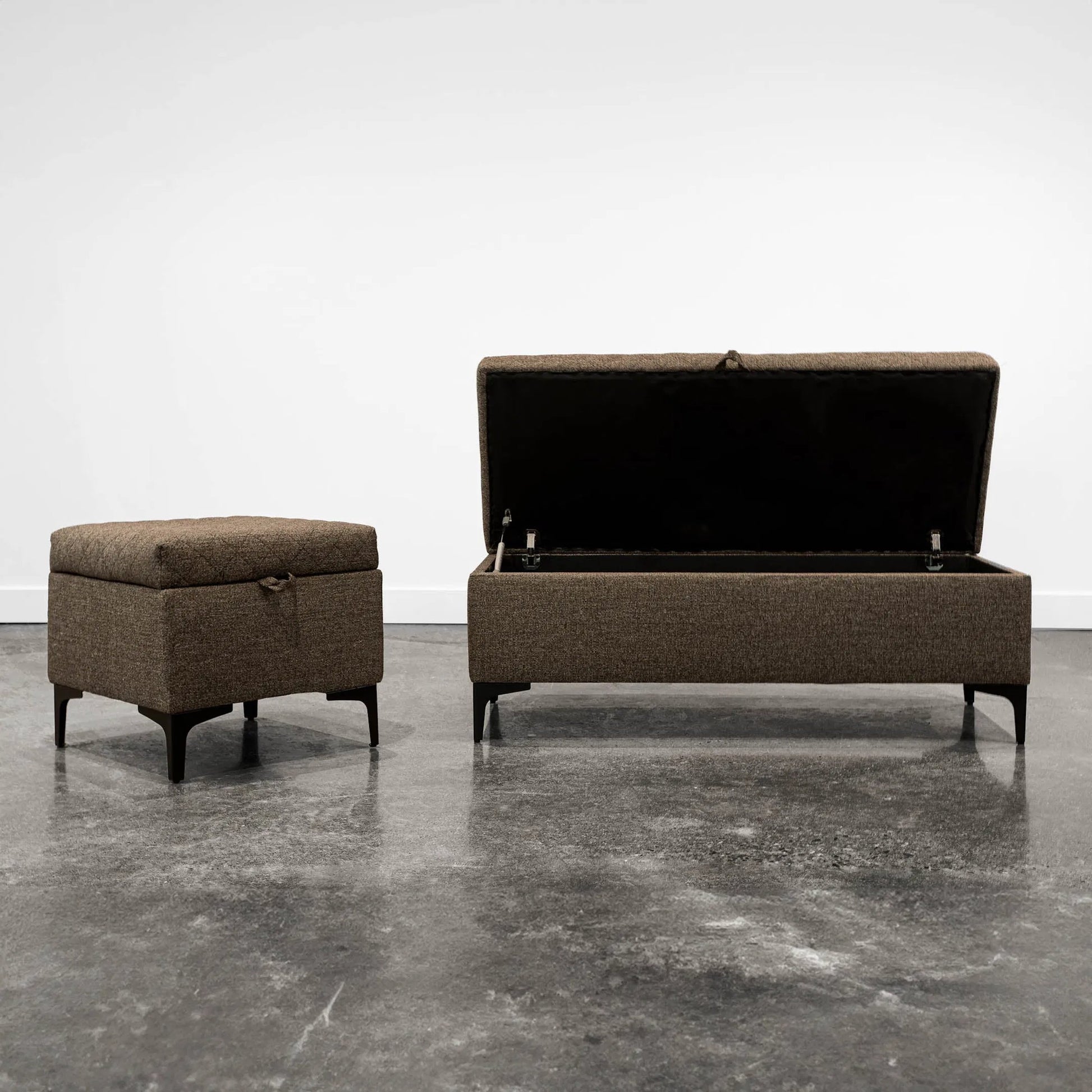 Reece Storage Bench by LH Imports in matte black. Made from unique in a eclectic & global style.