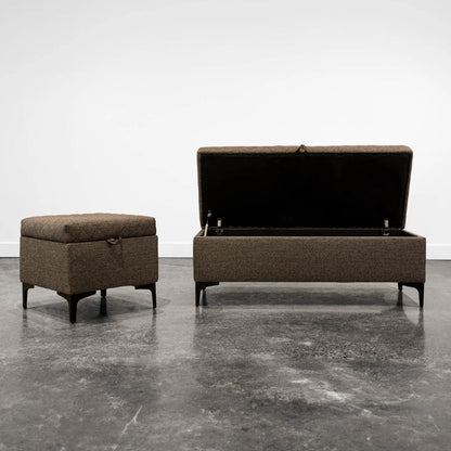 Reece Storage Bench by LH Imports in matte black. Made from unique in a eclectic & global style.