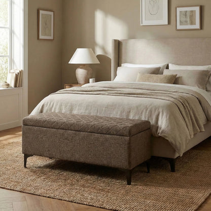 Reece Storage Bench by LH Imports in matte black. Made from unique in a eclectic & global style.