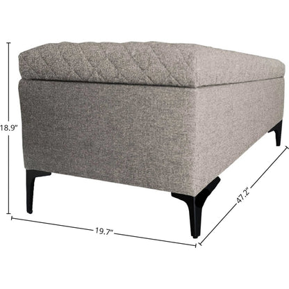 Reece Storage Bench by LH Imports in matte black. Made from unique in a eclectic & global style.