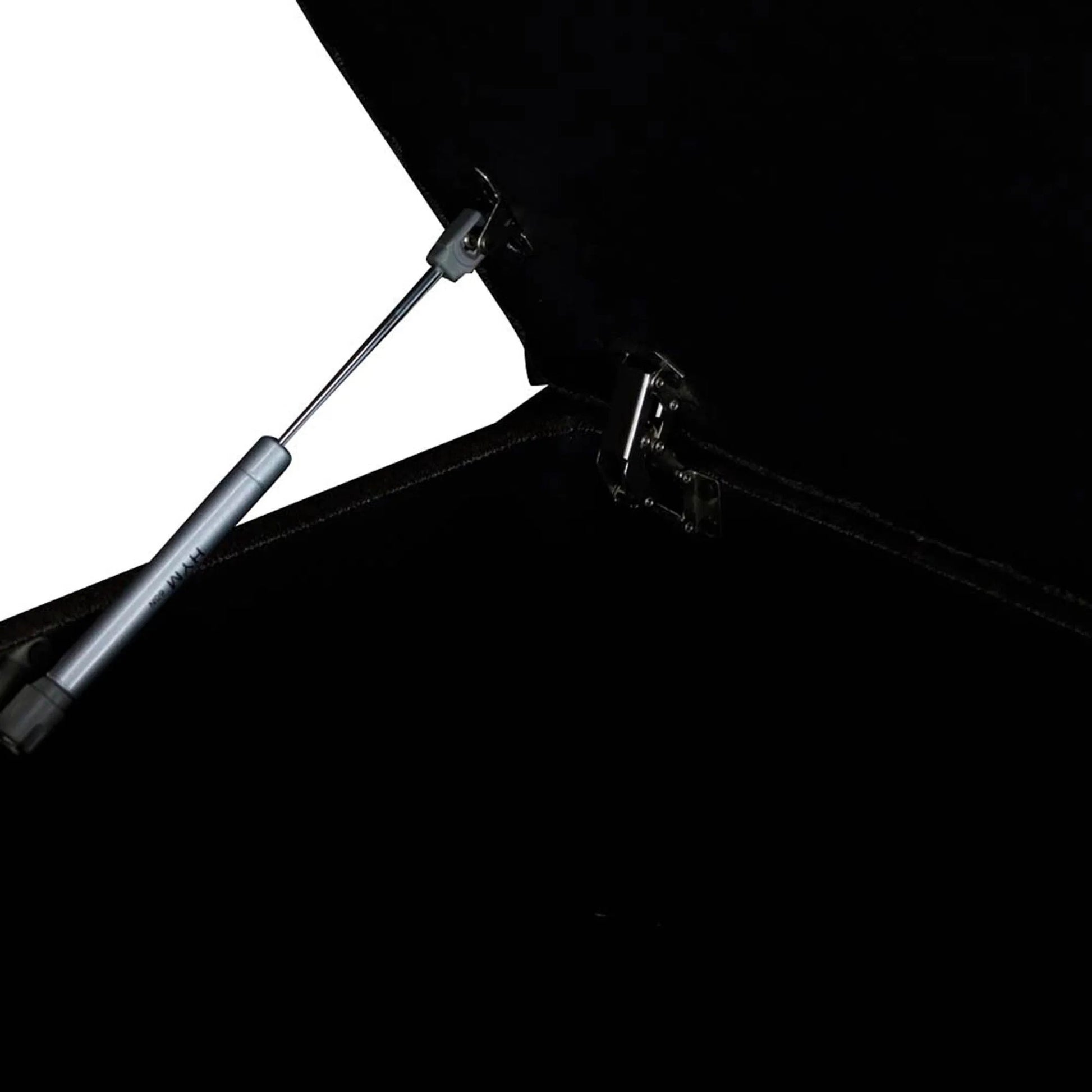 Reece Storage Ottoman by LH Imports in matte black. Made from black metal legs, standard padded foam cushion, 100% polyester fabric in a eclectic & global style.