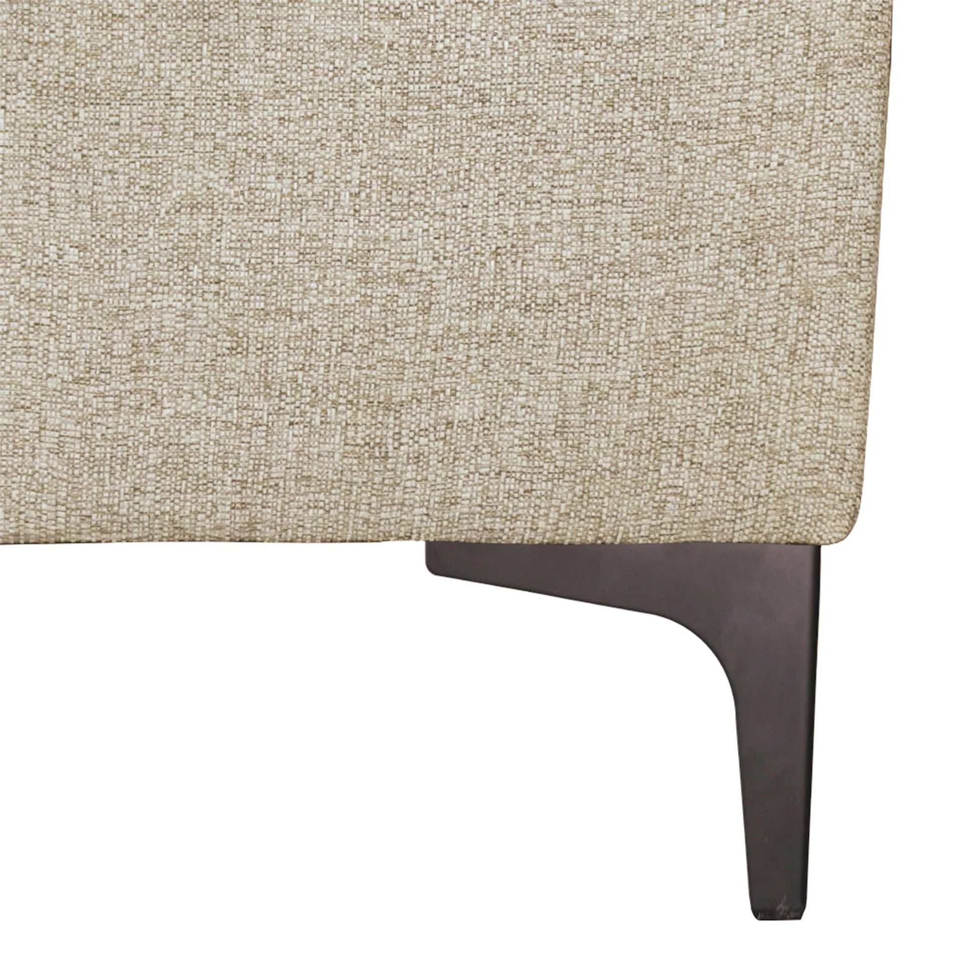 Reece Storage Ottoman by LH Imports in matte black. Made from black metal legs, standard padded foam cushion, 100% polyester fabric in a eclectic & global style.