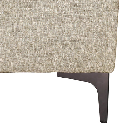 Reece Storage Ottoman by LH Imports in matte black. Made from black metal legs, standard padded foam cushion, 100% polyester fabric in a eclectic & global style.