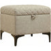 Reece Storage Ottoman by LH Imports in matte black. Made from black metal legs, standard padded foam cushion, 100% polyester fabric in a eclectic & global style.