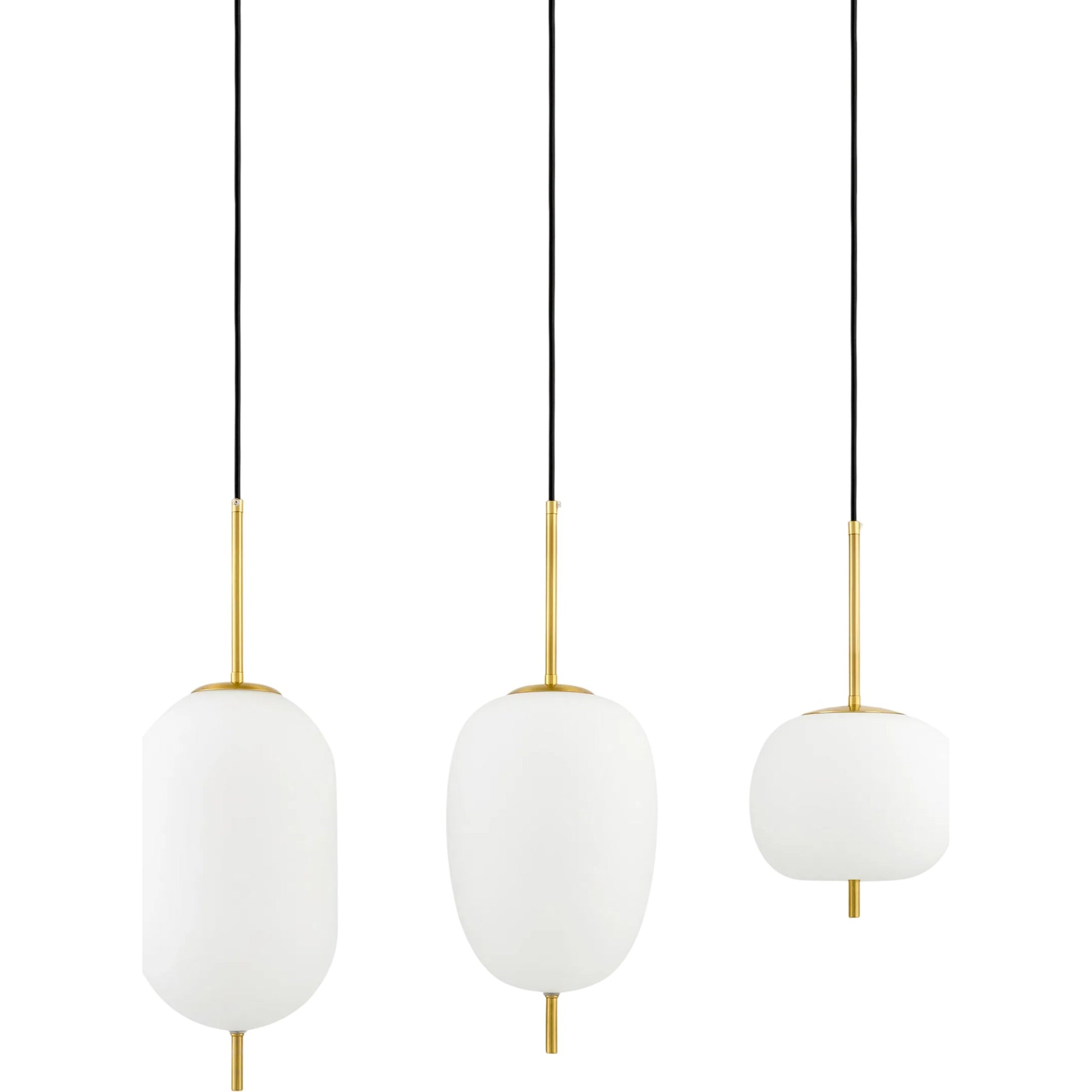 Redon Chandelier by Livabliss in white, black, metallic brass and electroplated. Made from iron, glass in a unique style.