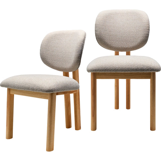 Rena Dining Chair 539543 by Surya in upholstery: pale blue, light gray; base: clear and natural. Made from recycled fabric, polyester, rubber wood, dacron in a unique style.