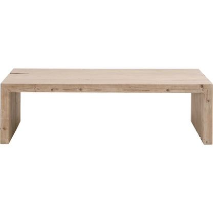 Reed Coffee Table by Essentials For Living in smoke gray pine. Made from solid reclaimed pine, reclaimed pine veneer, mdf in a modern style.