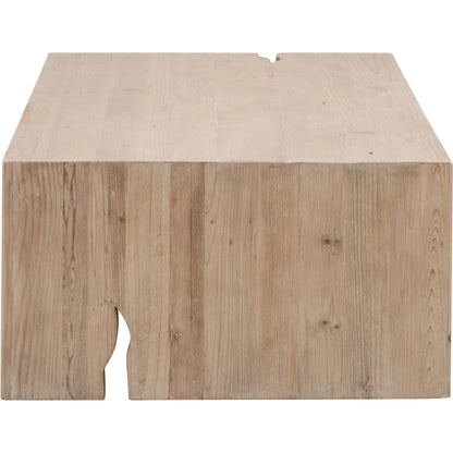 Reed Coffee Table by Essentials For Living in smoke gray pine. Made from solid reclaimed pine, reclaimed pine veneer, mdf in a modern style.
