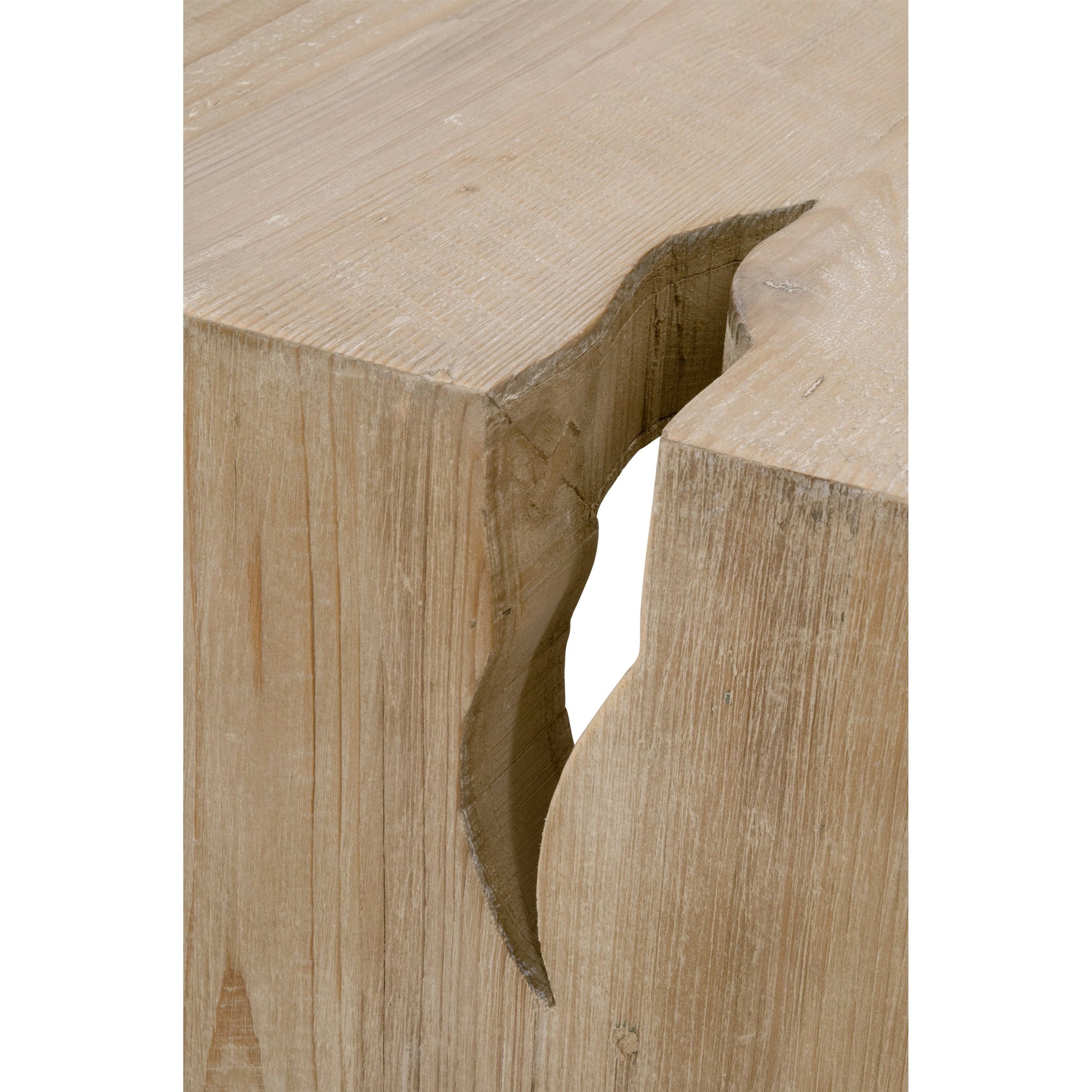 Reed Coffee Table by Essentials For Living in smoke gray pine. Made from solid reclaimed pine, reclaimed pine veneer, mdf in a modern style.