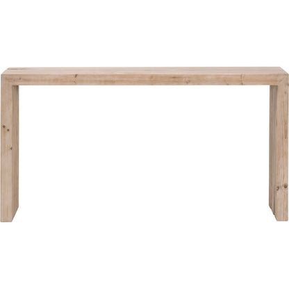 Reed Console Table by Essentials For Living in smoke gray pine. Made from solid reclaimed pine, reclaimed pine veneer, mdf in a modern style.