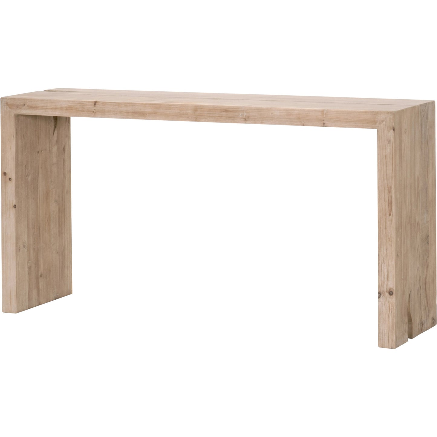 002 SI-2021734 | Additional Silo | Reed Console Table by Essentials For Living in smoke gray pine. Made from solid reclaimed pine, reclaimed pine veneer, mdf in a modern style.