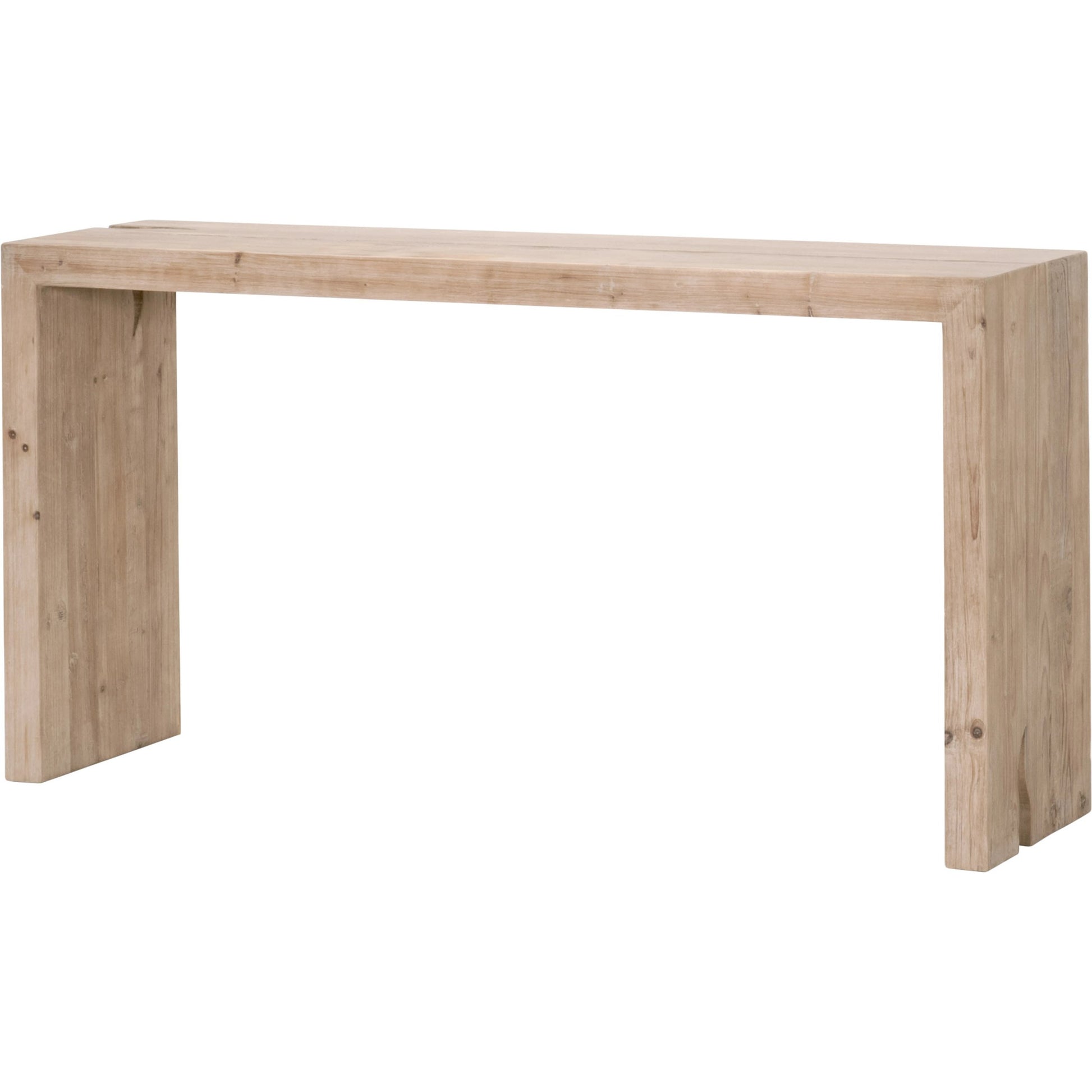 Reed Console Table by Essentials For Living in smoke gray pine. Made from solid reclaimed pine, reclaimed pine veneer, mdf in a modern style.