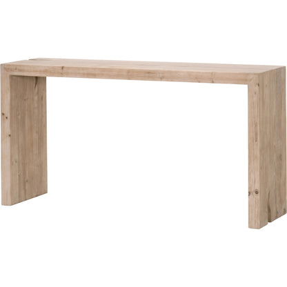 Reed Console Table by Essentials For Living in smoke gray pine. Made from solid reclaimed pine, reclaimed pine veneer, mdf in a modern style.