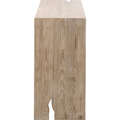 Reed Console Table by Essentials For Living in smoke gray pine. Made from solid reclaimed pine, reclaimed pine veneer, mdf in a modern style.