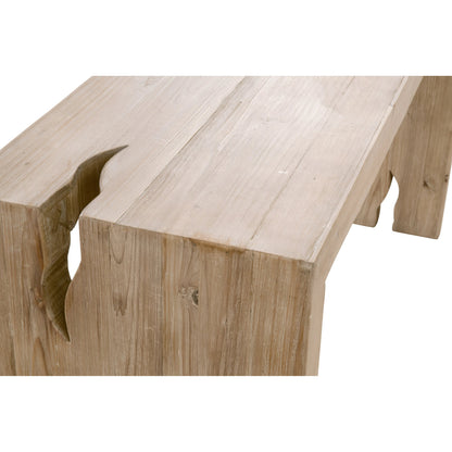 Reed Console Table by Essentials For Living in smoke gray pine. Made from solid reclaimed pine, reclaimed pine veneer, mdf in a modern style.