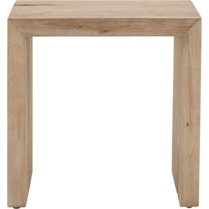 Reed End Table by Essentials For Living in smoke gray pine. Made from solid reclaimed pine, reclaimed pine veneer, mdf in a modern style.