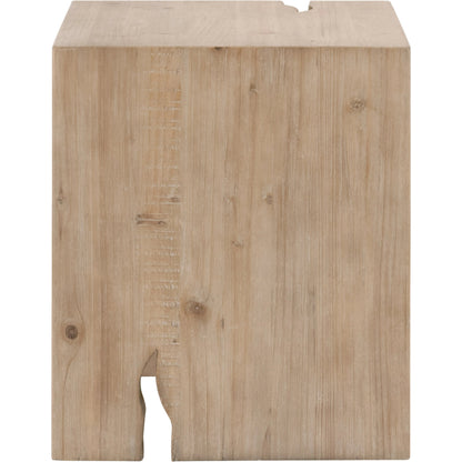 Reed End Table by Essentials For Living in smoke gray pine. Made from solid reclaimed pine, reclaimed pine veneer, mdf in a modern style.