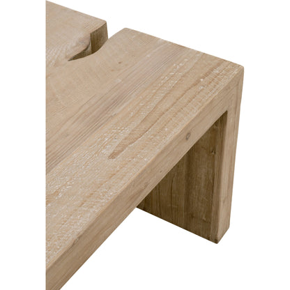 Reed Coffee Table by Essentials For Living in smoke gray pine. Made from solid reclaimed pine, reclaimed pine veneer, mdf in a modern style.