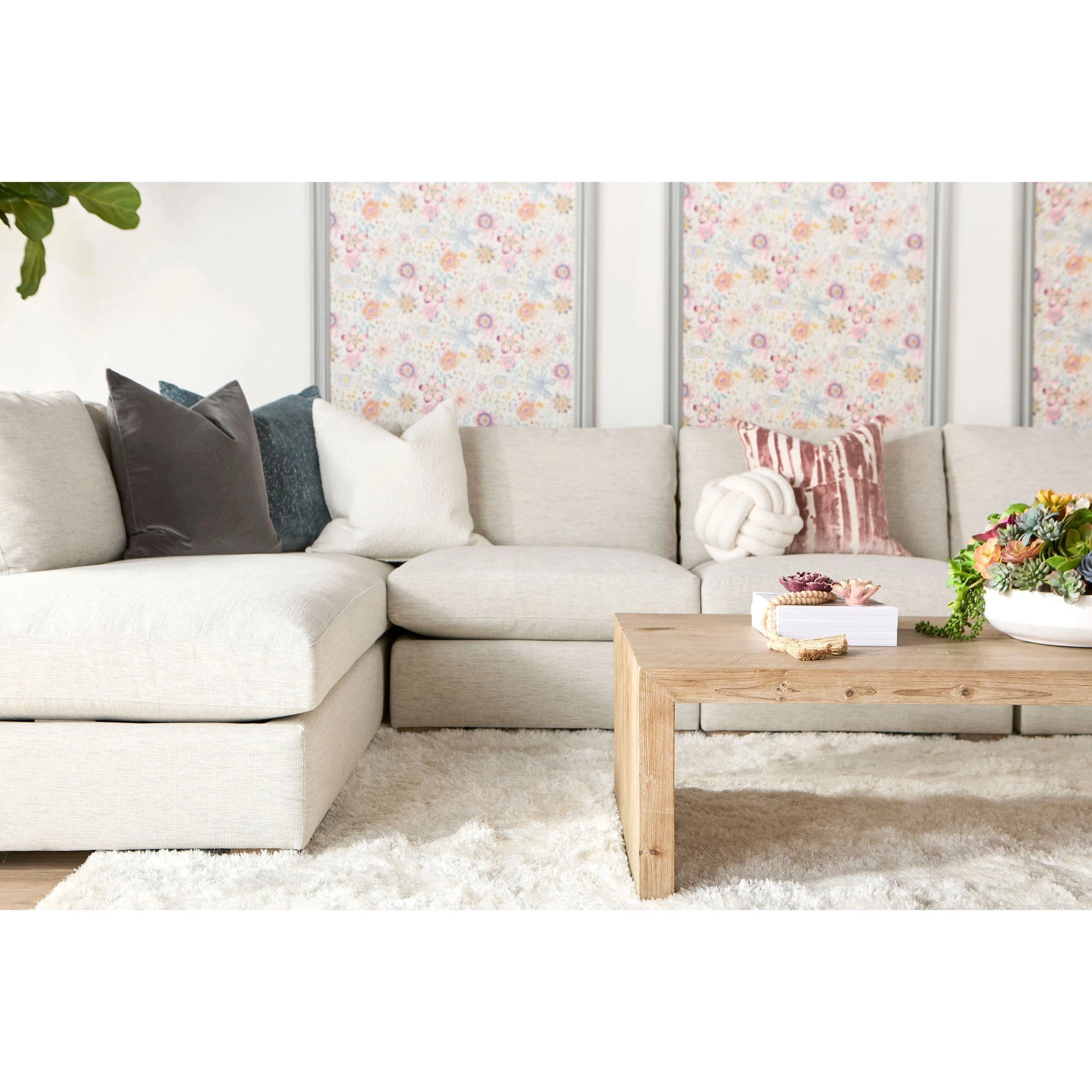 Reed Coffee Table by Essentials For Living in smoke gray pine. Made from solid reclaimed pine, reclaimed pine veneer, mdf in a modern style.