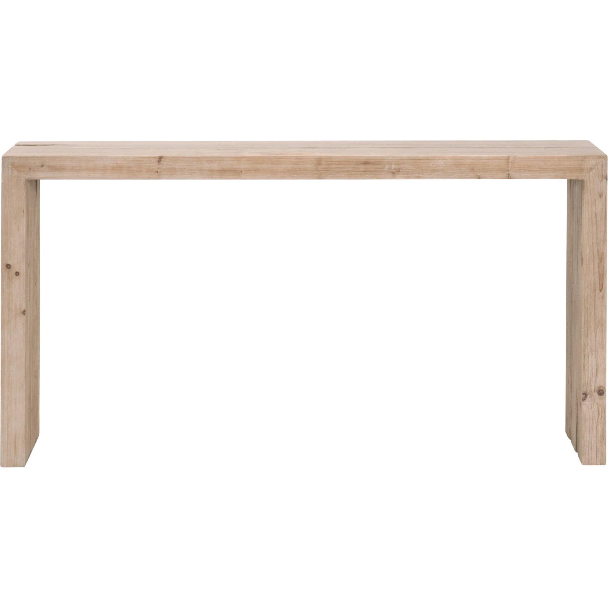 Reed Console Table by Essentials For Living in smoke gray pine. Made from solid reclaimed pine, reclaimed pine veneer, mdf in a modern style.