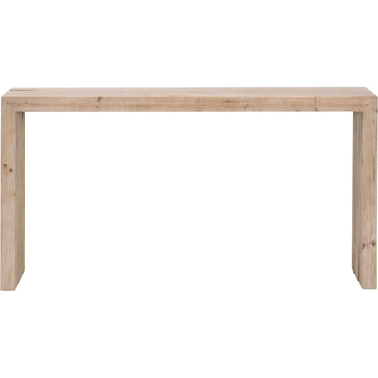 Reed Console Table by Essentials For Living in smoke gray pine. Made from solid reclaimed pine, reclaimed pine veneer, mdf in a modern style.