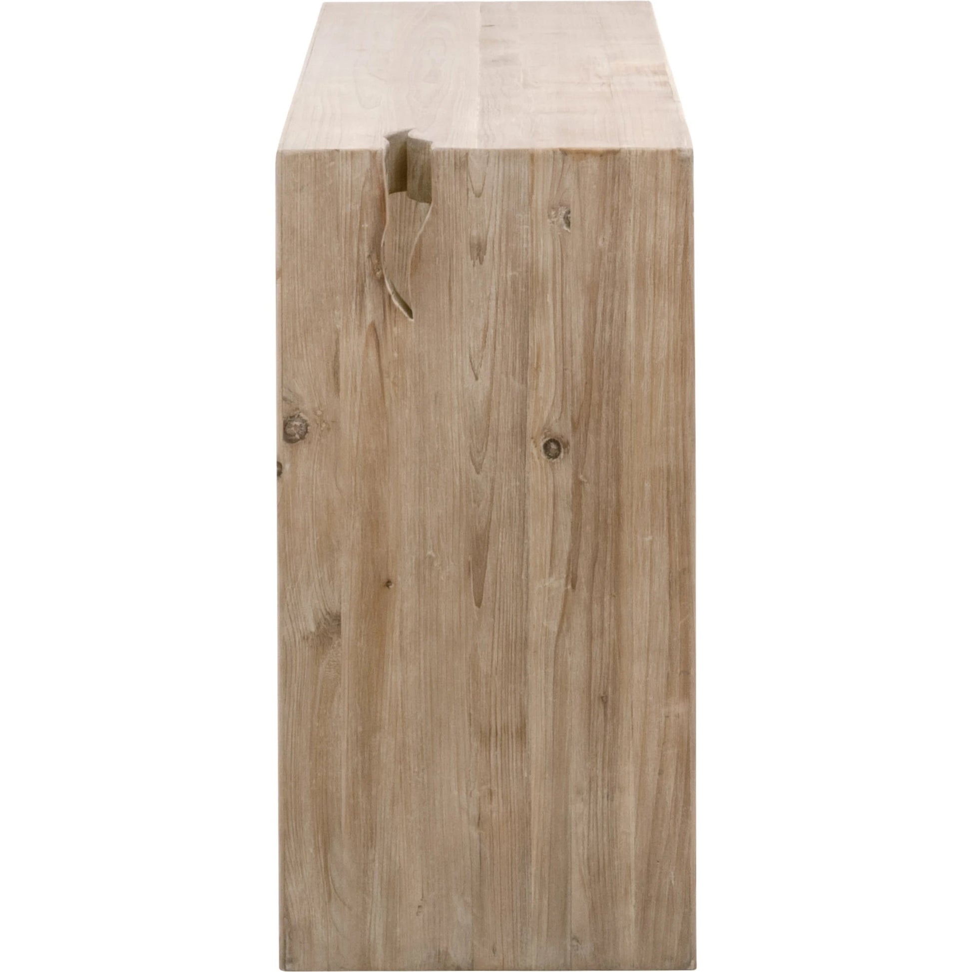 Reed Console Table by Essentials For Living in smoke gray pine. Made from solid reclaimed pine, reclaimed pine veneer, mdf in a modern style.