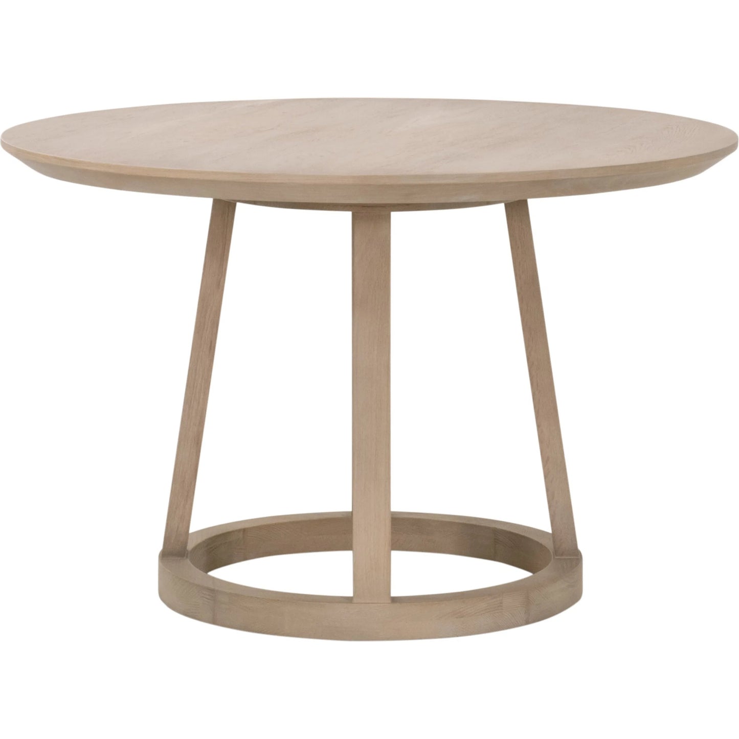 002 SI-2374657 | Additional Silo | Reeves Round Dining Table by Essentials For Living in smoke gray oak. Made from solid oak wood, oak veneer in a unique style.