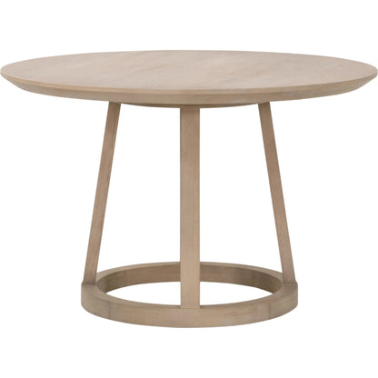Reeves Round Dining Table by Essentials For Living in smoke gray oak. Made from solid oak wood, oak veneer in a unique style.