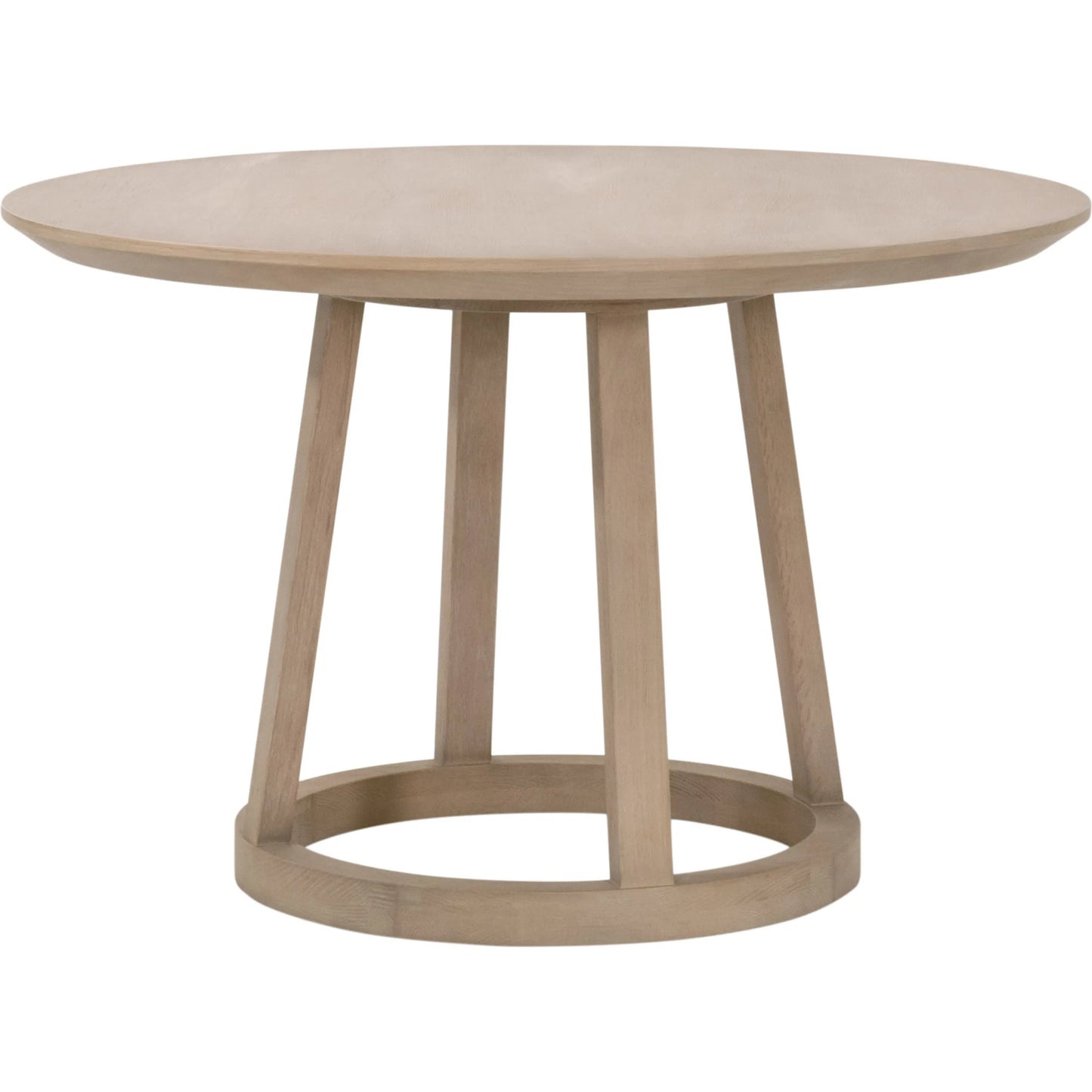 001 SI-2374657 | Primary Silo | Reeves Round Dining Table by Essentials For Living in smoke gray oak. Made from solid oak wood, oak veneer in a unique style.