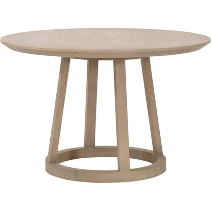 Reeves Round Dining Table by Essentials For Living in smoke gray oak. Made from solid oak wood, oak veneer in a unique style.