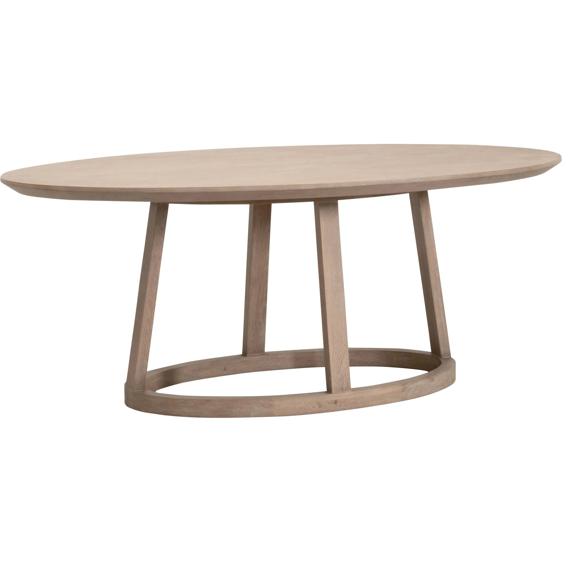 Reeves Oval Dining Table by Essentials For Living in smoke gray oak. Made from solid oak wood, oak veneer in a unique style.