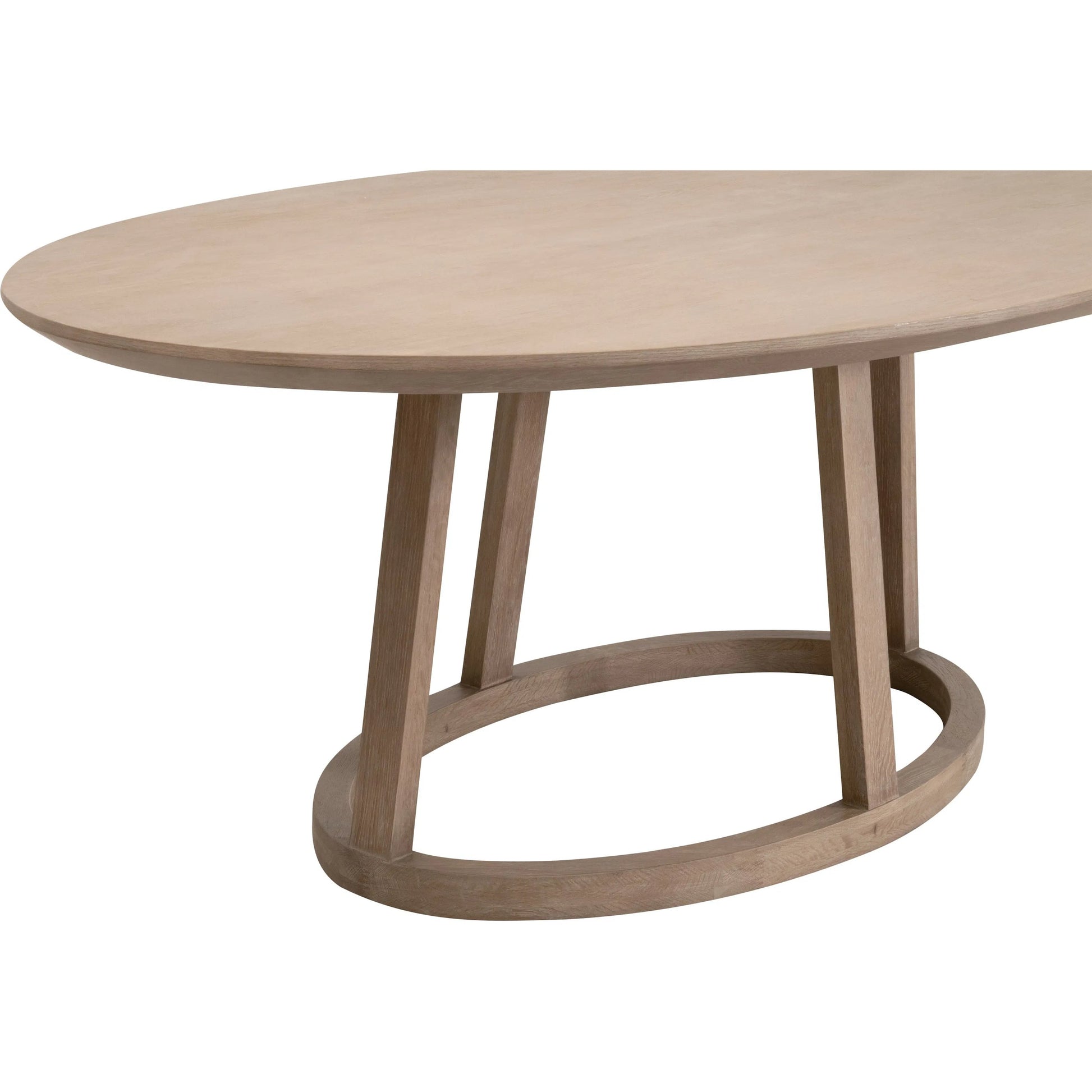 Reeves Oval Dining Table by Essentials For Living in smoke gray oak. Made from solid oak wood, oak veneer in a unique style.