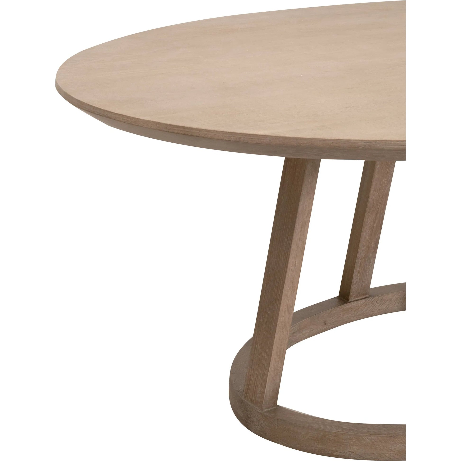 Reeves Oval Dining Table by Essentials For Living in smoke gray oak. Made from solid oak wood, oak veneer in a unique style.
