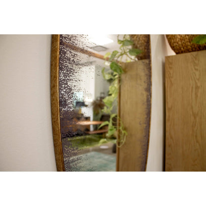 Greta Elipse Mirror by LH Imports in antique brass. Made from unique in a transitional style.