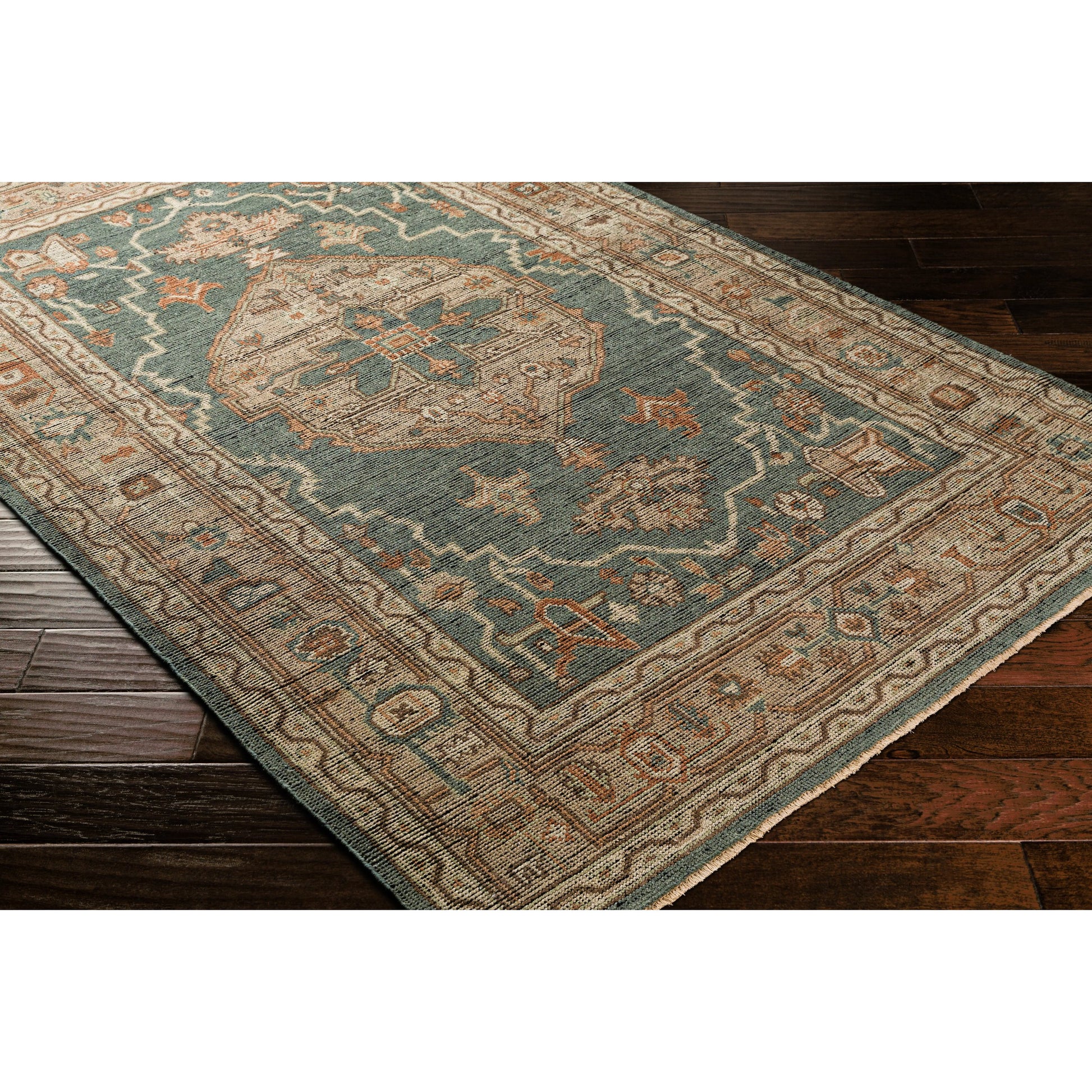 Reign REG-2304 Rug by Surya in dark green, beige, dusty sage, charcoal, tan. Made from unique in a unique style.