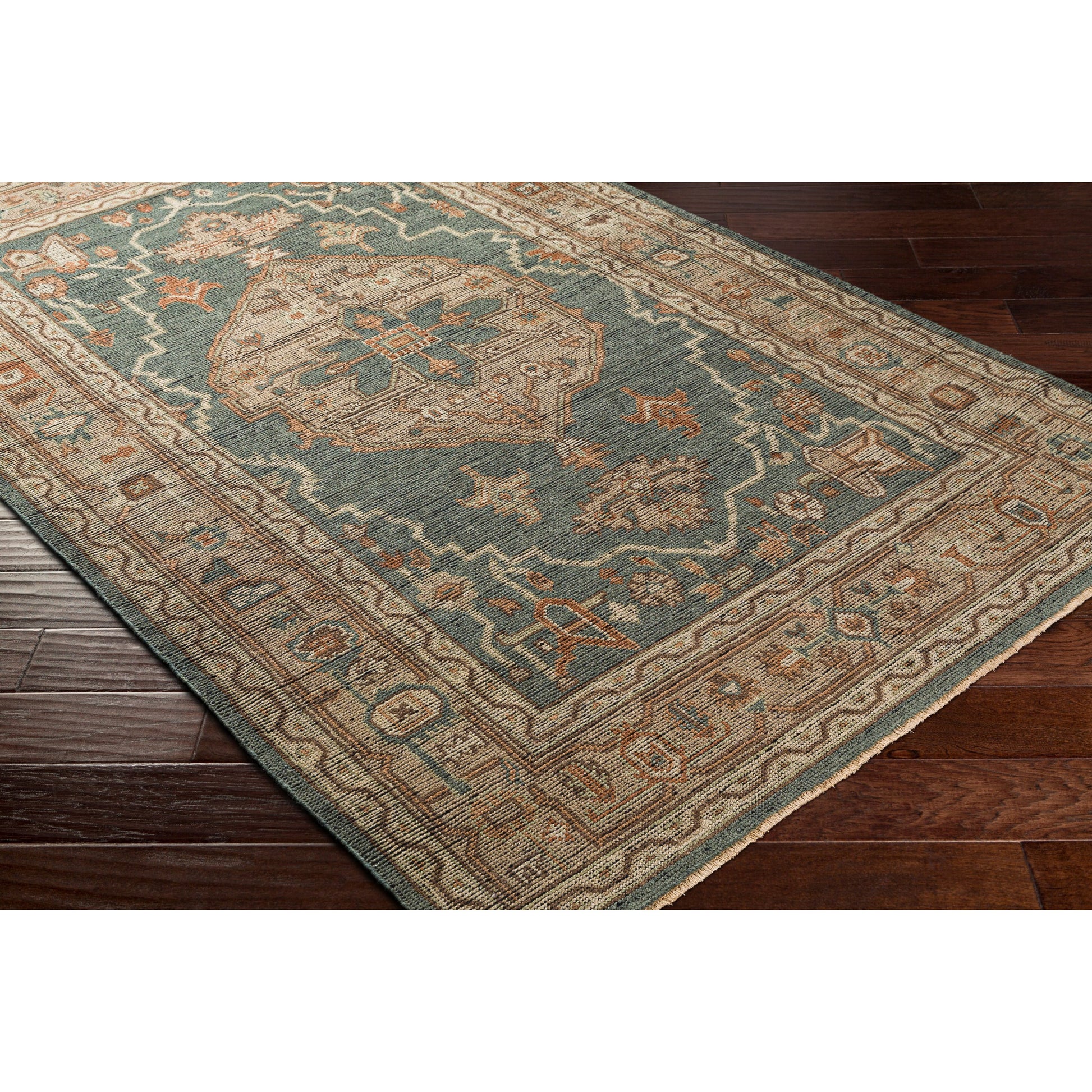 Reign REG-2304 Rug by Surya in dark green, beige, dusty sage, charcoal, tan. Made from unique in a unique style.