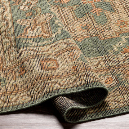 Reign REG-2304 Rug by Surya in dark green, beige, dusty sage, charcoal, tan. Made from unique in a unique style.